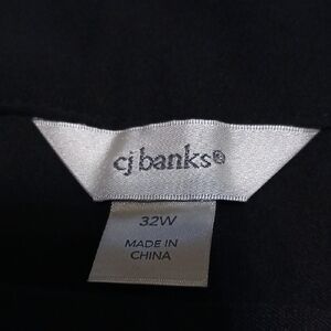 CJ Banks Classic Black Apparel Women Black Pants.sz.32W average.